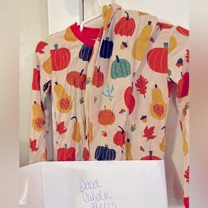Little sleepies 2t long sleeve and pants pumpkin autumn harvest print